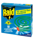 Спирали от комаров Raid